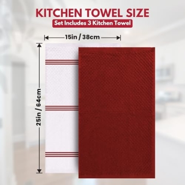Infinitee Xclusives Premium Cotton Kitchen Towels Set of 3