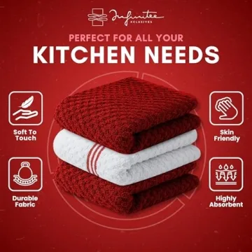 Infinitee Xclusives Premium Cotton Kitchen Towels Set of 3
