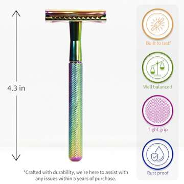 Bambaw Double Edge Safety Razor with 5 Blades - Eco-Friendly & Unisex