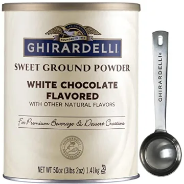 Ghirardelli Chocolate Company Sweet Ground White Chocolate Gourmet Flavored Powder 3.12 lb with Ghir...