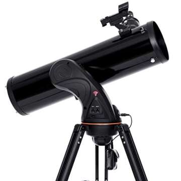 Celestron Astro Fi 130 Wireless Reflecting Telescope, Black (22203)