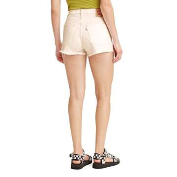 Levi's Womens 501 Original (Also Available In Plus) Denim Shorts, Whiteboard - White, 24 US