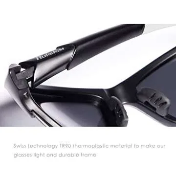 Hulislem S1 Sport Polarized Sunglasses (Matte Black-smoke)