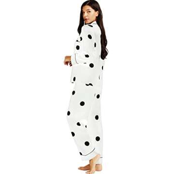 Lonxu Womens Satin Pajamas Set Luxury Comfort Sleepwear