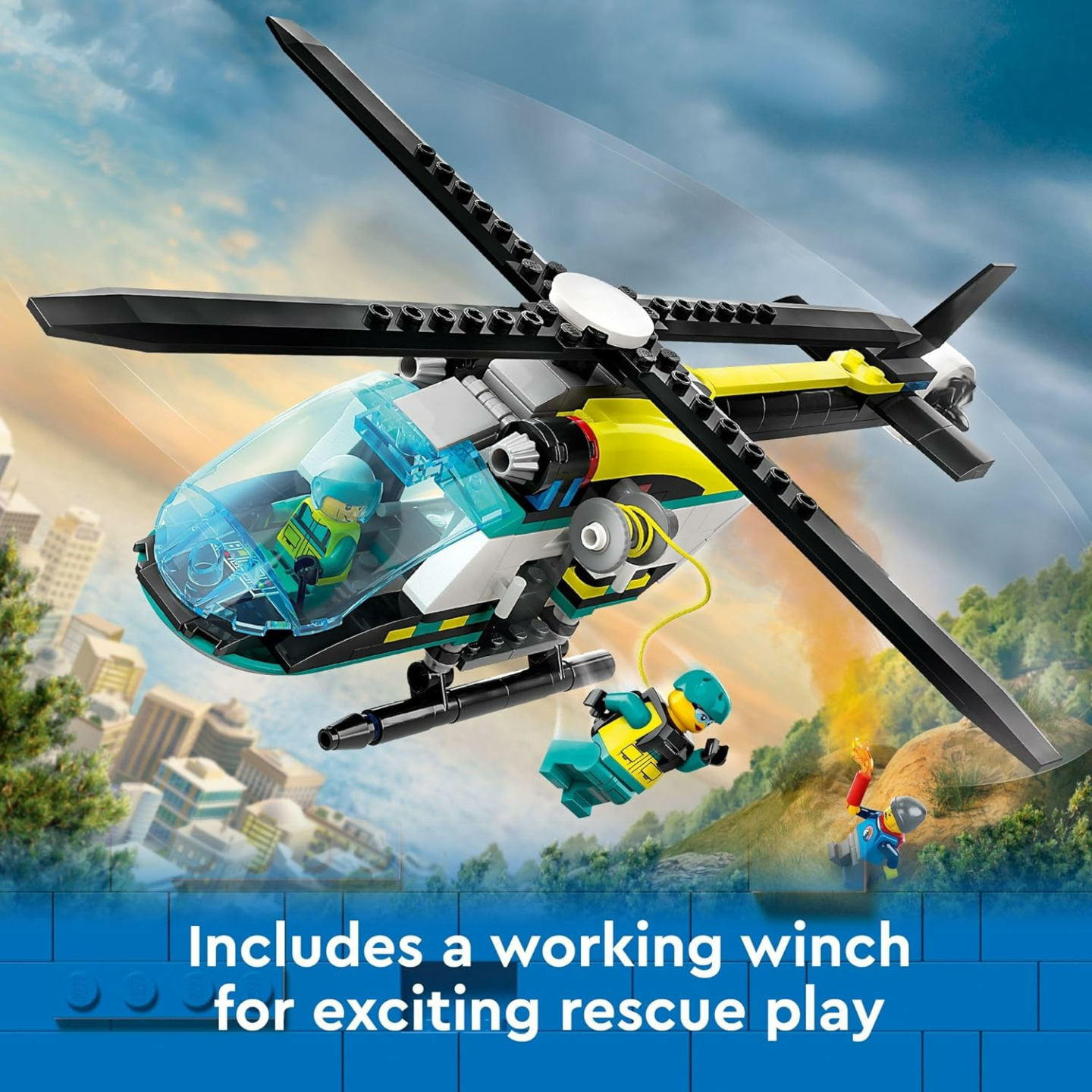 LEGO City Emergency Rescue Helicopter for Kids