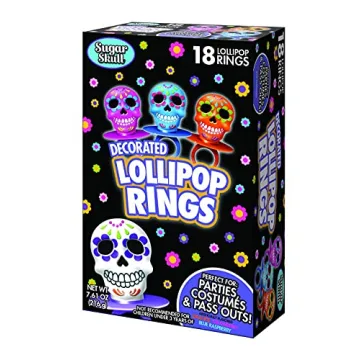 Halloween Day of the Dead Lollipop Rings for Kids