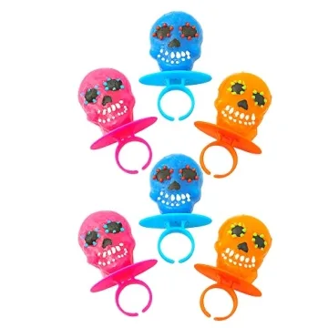 Halloween Day of the Dead Lollipop Rings for Kids