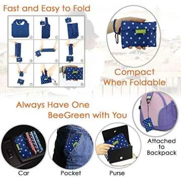 Reusable Grocery Totes Bag Set - Stylish & Durable