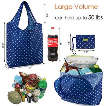 Reusable Grocery Totes Bag Set - Stylish & Durable