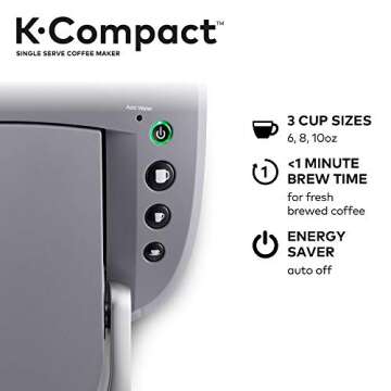 Keurig K-Compact Single-Serve K-Cup Pod Coffee Maker, Moonlight Gray