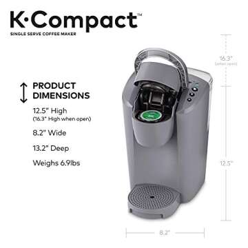 Keurig K-Compact Single-Serve K-Cup Pod Coffee Maker, Moonlight Gray
