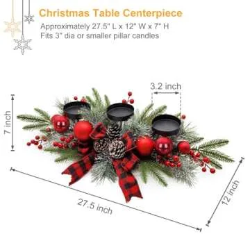 Elegant SUNNYPARK Christmas Table Centerpiece Decoration
