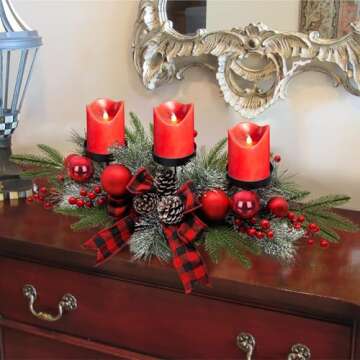Elegant SUNNYPARK Christmas Table Centerpiece Decoration
