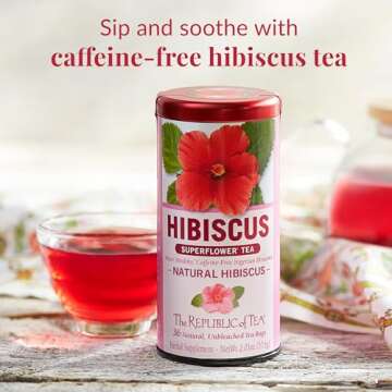 The Republic of Tea Natural Hibiscus Superflower Tea (36 Tea Bags)