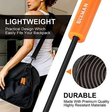 BIXMAN Jump Ropes for Fitness – 2-Pack Jump Rope for Skipping Rope – Ultra-Lightweight and Adjus...