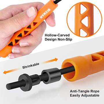 BIXMAN Jump Ropes for Fitness – Adjustable and Lightweight