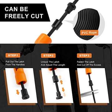 BIXMAN Jump Ropes for Fitness – Adjustable and Lightweight