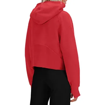 Stylish Women's Half Zipper Crop Hoodie for Fall Comfort