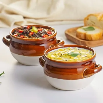 Vumdua 16 Oz French Onion Soup Bowls with Handles