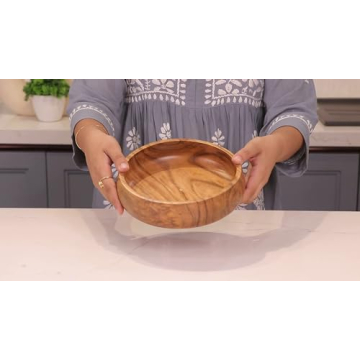 Lavaux Designs Acacia Wooden Salad Bowls - Durable and Elegant