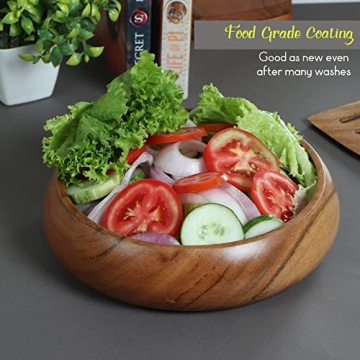 Lavaux Designs Acacia Wooden Salad Bowls - Durable and Elegant