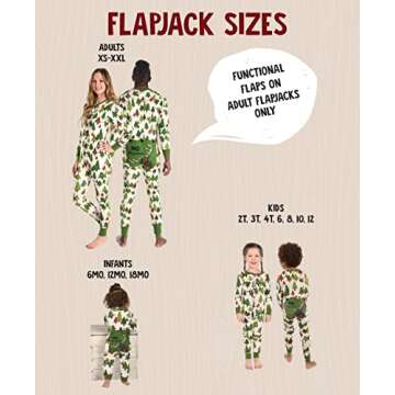 Lazy One Flapjacks, Matching Christmas Pajamas for the Dog, Baby & Kids, Teens, and Adults (No Peeking!, 6 MO)