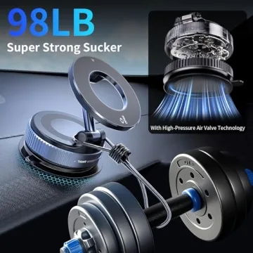 YAOKEEP Vacuum Magnetic Car Phone Holder for All Smartphones