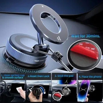 YAOKEEP Vacuum Magnetic Car Phone Holder for All Smartphones