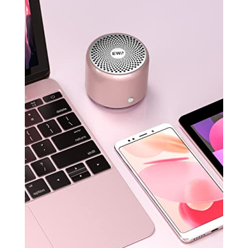 EWA A106 Portable Mini Bluetooth Speaker, Enhanced Bass and High Definition Sound, Portable Design, for iPhone, iPad,Nexus,Laptops and More (Rosegold)