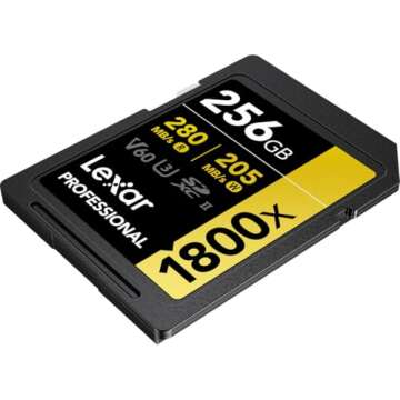 Lexar Gold Series Professional 1800x 256GB UHS-II SDXC Memory Card, 2-Pack
