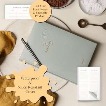 Scribble & Dot® Recipe Book To Write In Your Own Recipes | Create Your Own Cookbook Journal | Hardback Premium Recipe Journal | Keepsake Recipe Notebook| Food Diary DIY Colour Tabs | AirFryer Conversions | 100 Recipes!