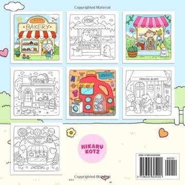 Adorable Shop: Cute & Simple Coloring Book for Adults and Kids Featuring the Joyful Daily Life of An...