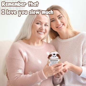 MBL Handmade Crochet Sloth Gift for Grandma's Special Day