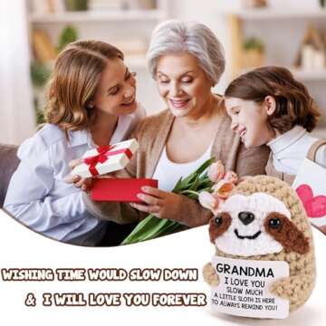 MBL Handmade Crochet Sloth Gift for Grandma's Special Day