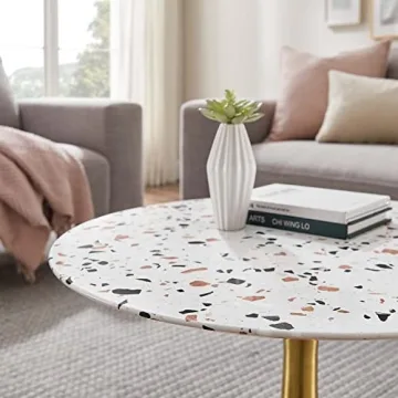 Modway Lippa Round Coffee Table - Mid-Century Elegance