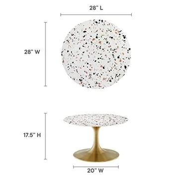 Modway Lippa Round Coffee Table - Mid-Century Elegance
