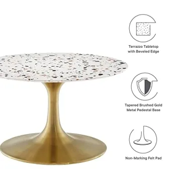 Modway Lippa Round Coffee Table - Mid-Century Elegance