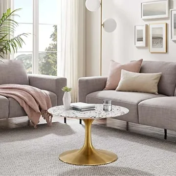 Modway Lippa Round Coffee Table - Mid-Century Elegance