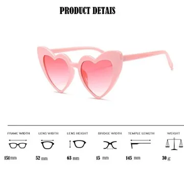 Love Heart Shaped Sunglasses - Chic Retro Gift for Women