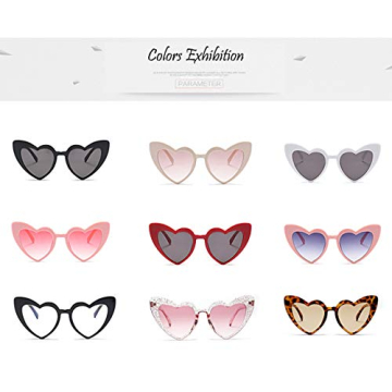 Love Heart Shaped Sunglasses - Chic Retro Gift for Women