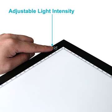 HUION L4S LED Light Box A4 Ultra-Thin USB Powered Adjustable Light Pad for Tracing