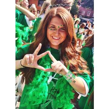 XOCARTIGE Surfer Heishi Bracelets for Women Stackable Rainbow Vinyl Disc Clay Beaded Stretch Bracelets Elastic Layering Friendship Bracelets Boho Summer Beach Jewelry (St.Patrick's Day 1)