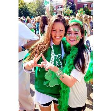 XOCARTIGE Surfer Heishi Bracelets for Women Stackable Rainbow Vinyl Disc Clay Beaded Stretch Bracelets Elastic Layering Friendship Bracelets Boho Summer Beach Jewelry (St.Patrick's Day 1)