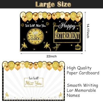 Kuxriox Retirement Party Cards for Men & Women