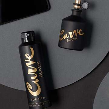 Curve Black For Men, Cologne Spray with Casual Day or Night Scent, 4.2 oz
