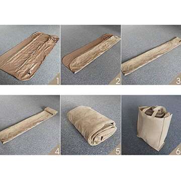 VUIAIUEIA Air Mattress, Sleeping Pad Mat with Air Pump, Adjustable Backrest, Inflatable Lounger Air Sofa Portable Chair Bed