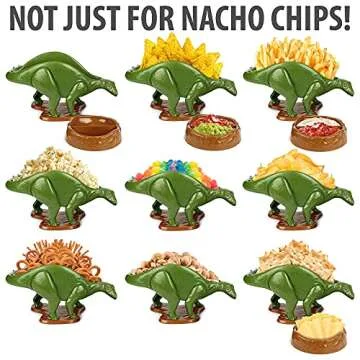 NachoSaurus and Ferocious Feast Bundle- Set of 4 Foldable Taco Holders and One Original Nachosaurus
