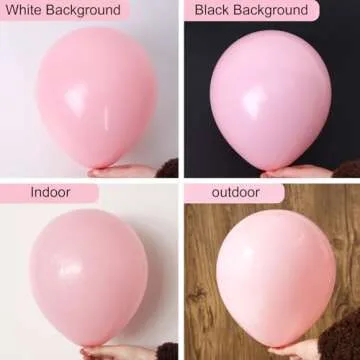 RUBFAC Pink Balloons 129pcs Light Pastel Pink Balloon Different Sizes 18 12 10 5 Inch for Valentine's Day Birthday Wedding Anniversary Baby Shower Garland Arch Party Decoration