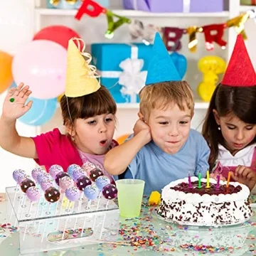 Jucoan Cake Push Up Pop Containers with Display Stand