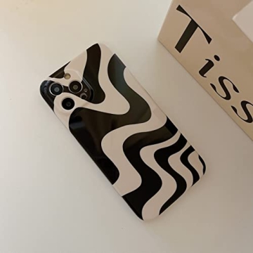 Chic Black White Striped Case for iPhone 13 Pro Max